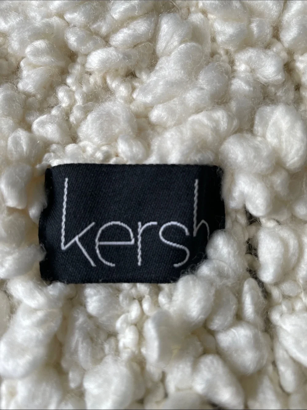 Kersh Cream Bouclé Knit Shoulder Shrug